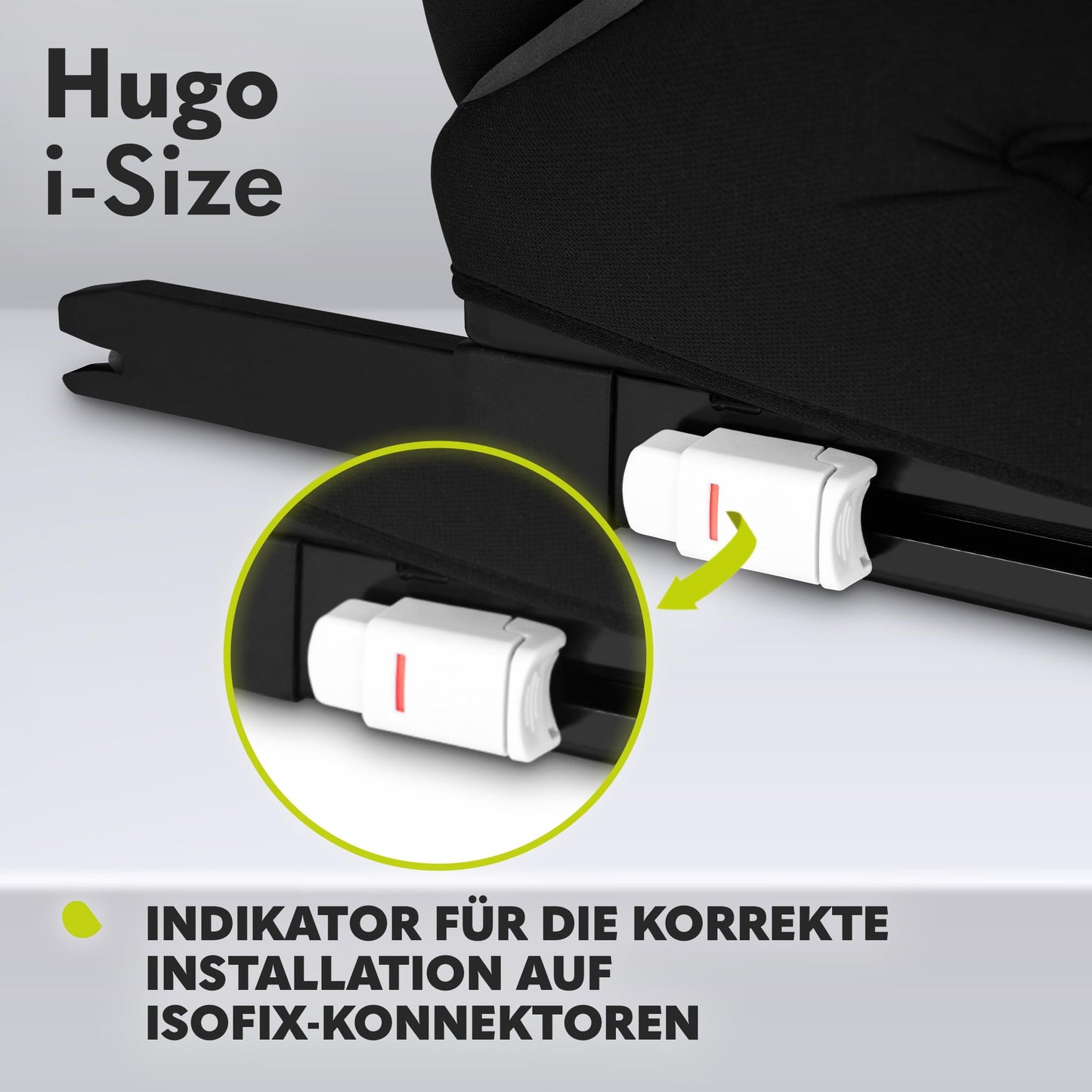 Lionelo Hugo i-Size Kinderautositz, 8-fach verstellbare Kopfstütze
