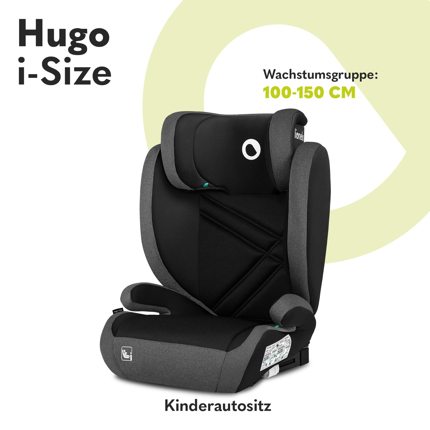 Lionelo Hugo i-Size Kinderautositz, 8-fach verstellbare Kopfstütze