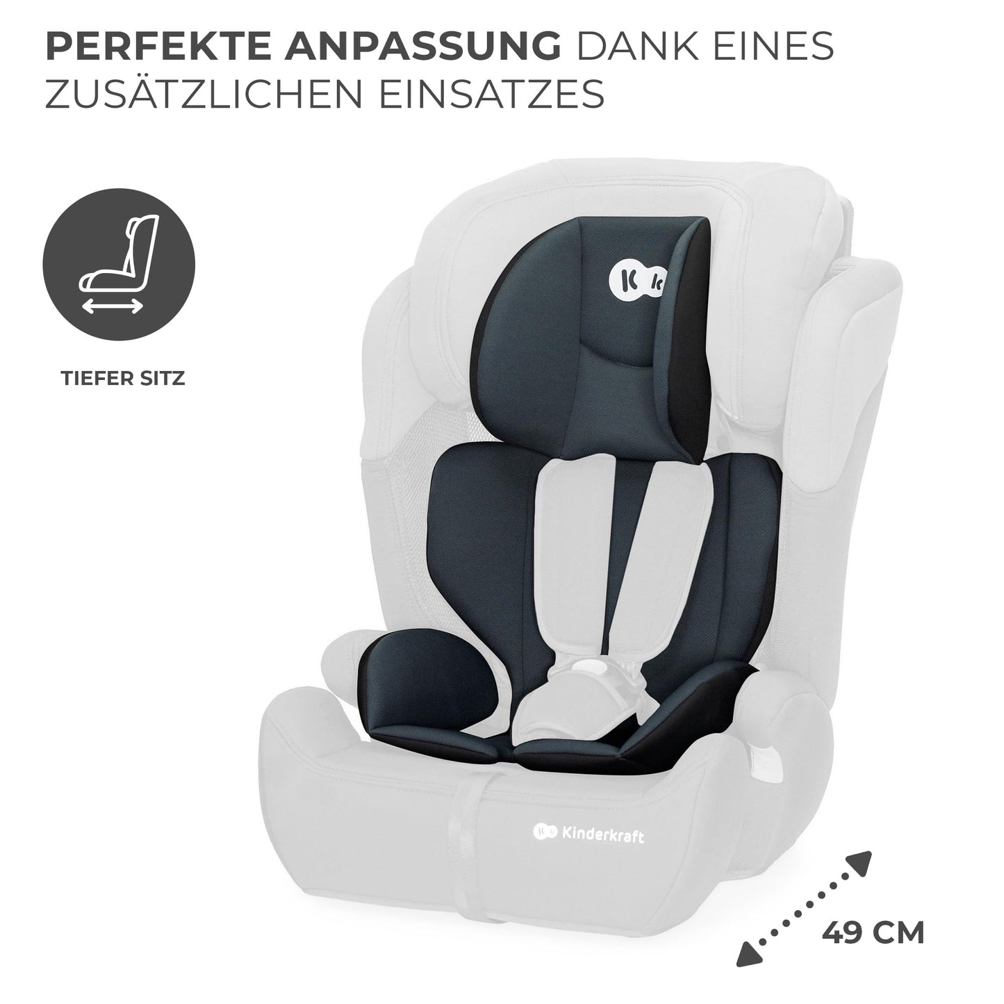 Kinderkraft COMFORT UP I-SIZE Kindersitz Schwarz, 76-150 cm