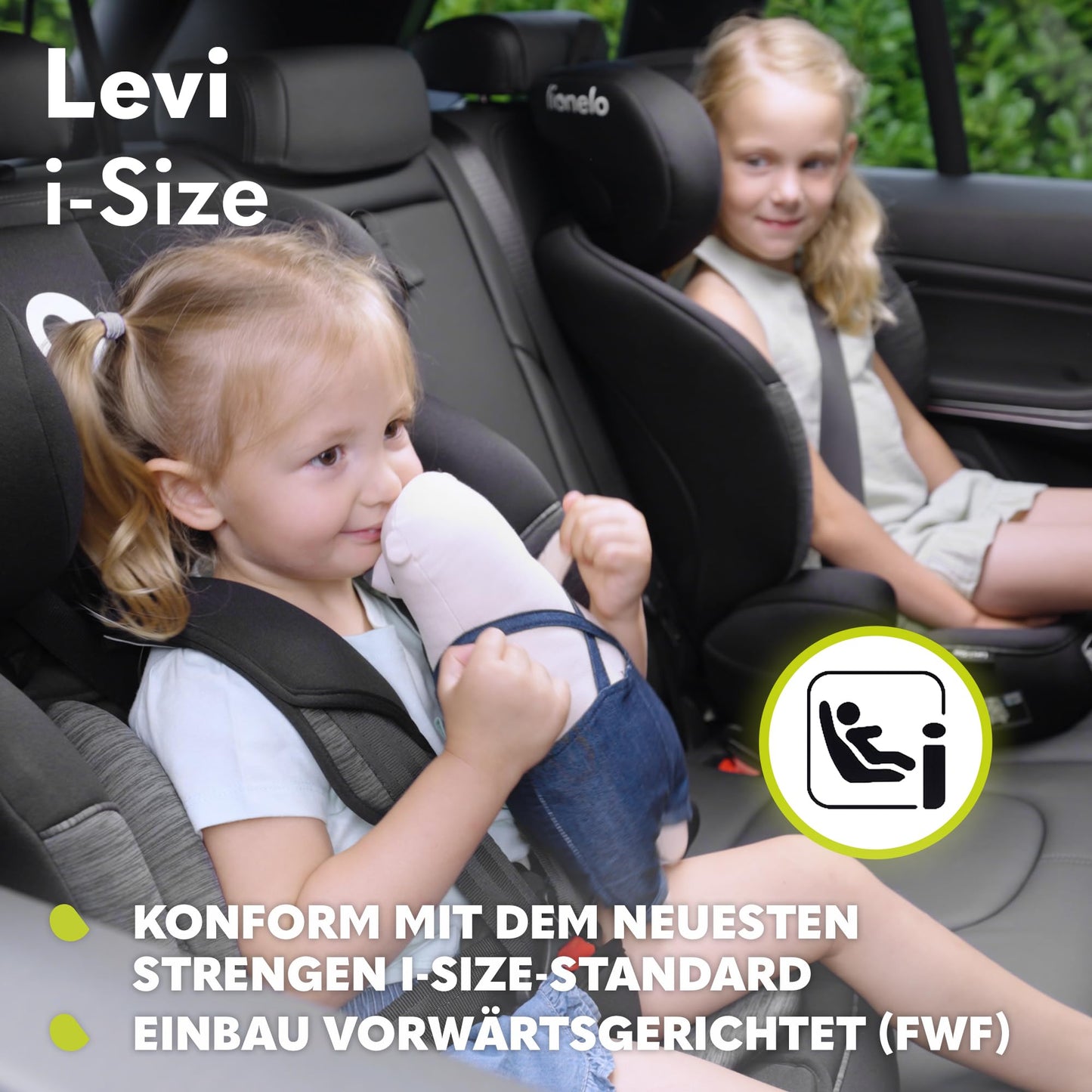 Lionelo Levi i-Size Autositz mit 5-Punkt-Gurt & Seitenschutz