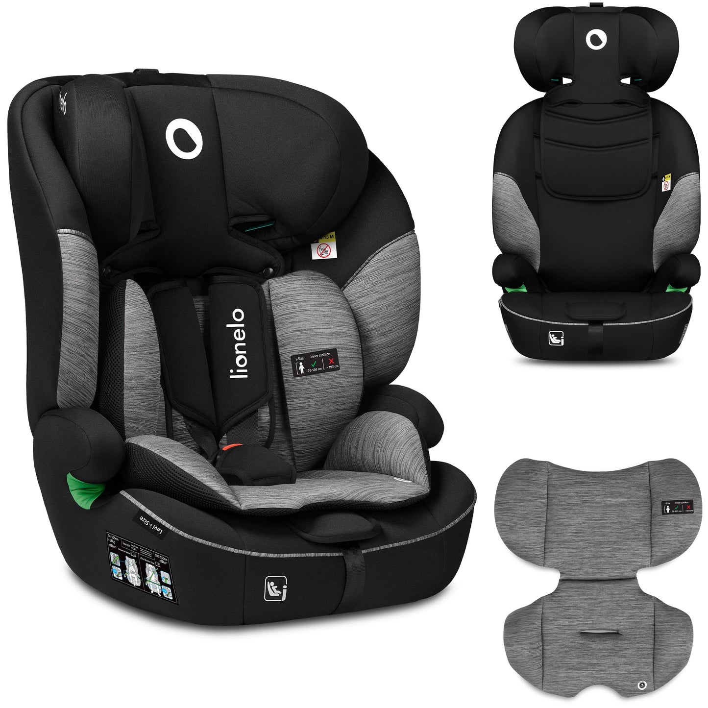 Lionelo Levi i-Size Autositz mit 5-Punkt-Gurt & Seitenschutz